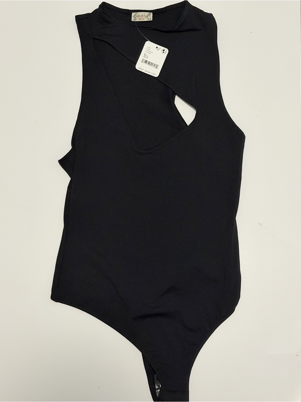 Brand new Free People Black Keep it Going Cutout Bodysuit Size XS